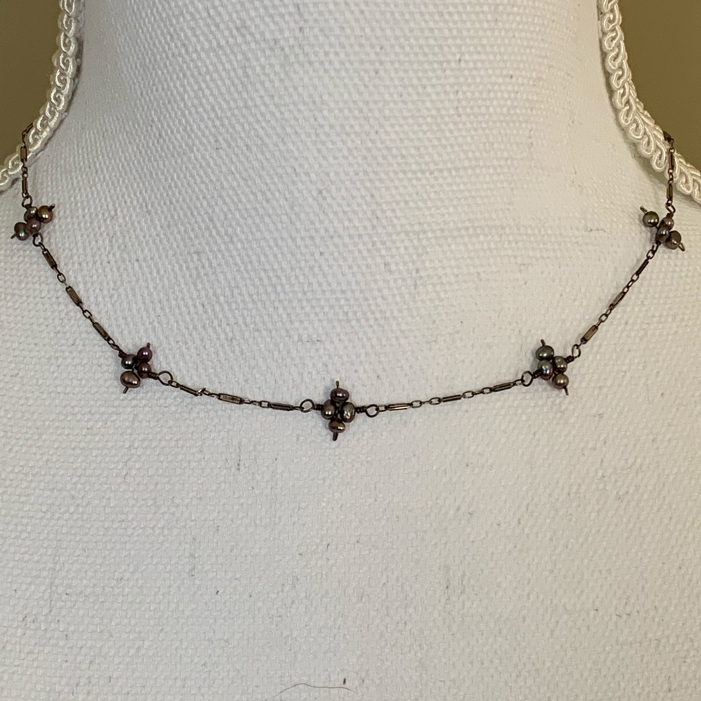 💕Sterling Silver and Pearl Lenni Navarro Necklace